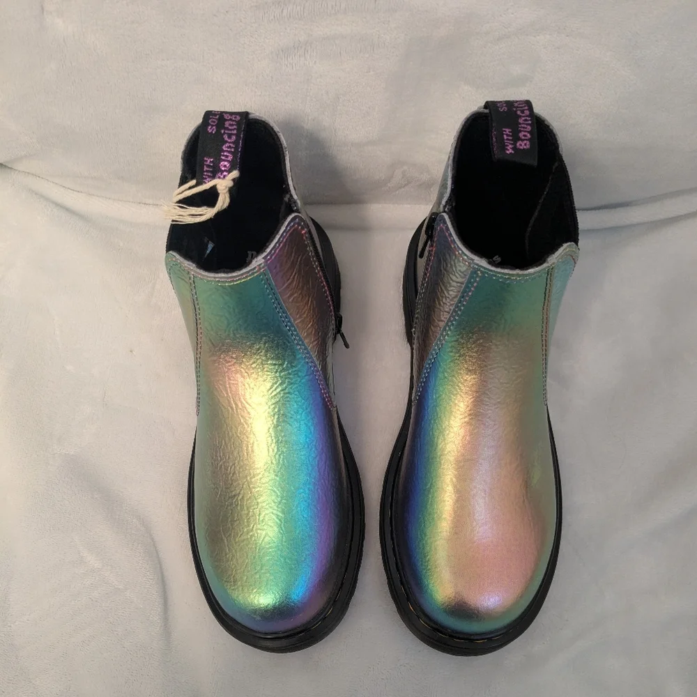 Dr. Martens Rainbow Iridescent Chelsea Boots Women's Size 6 - Picture 4 of 7